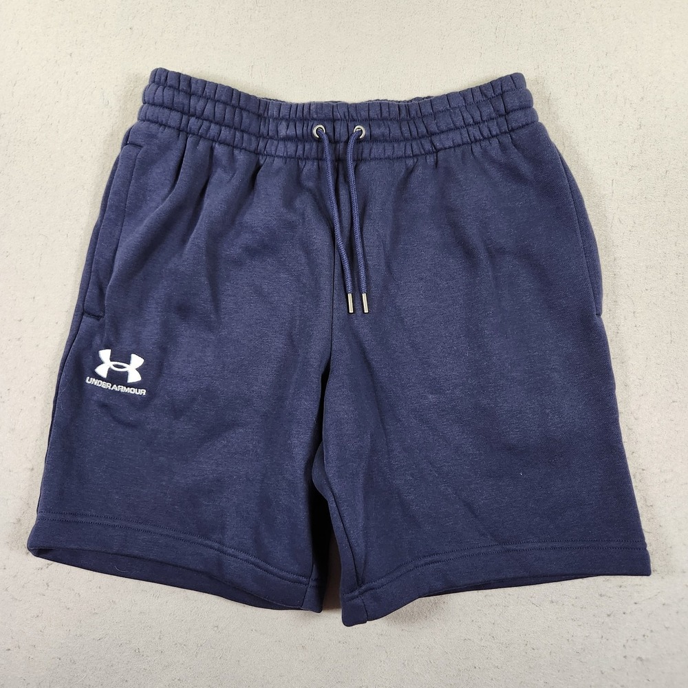Under Armour Mens UA Icon Fleece Shorts Navy Size M New